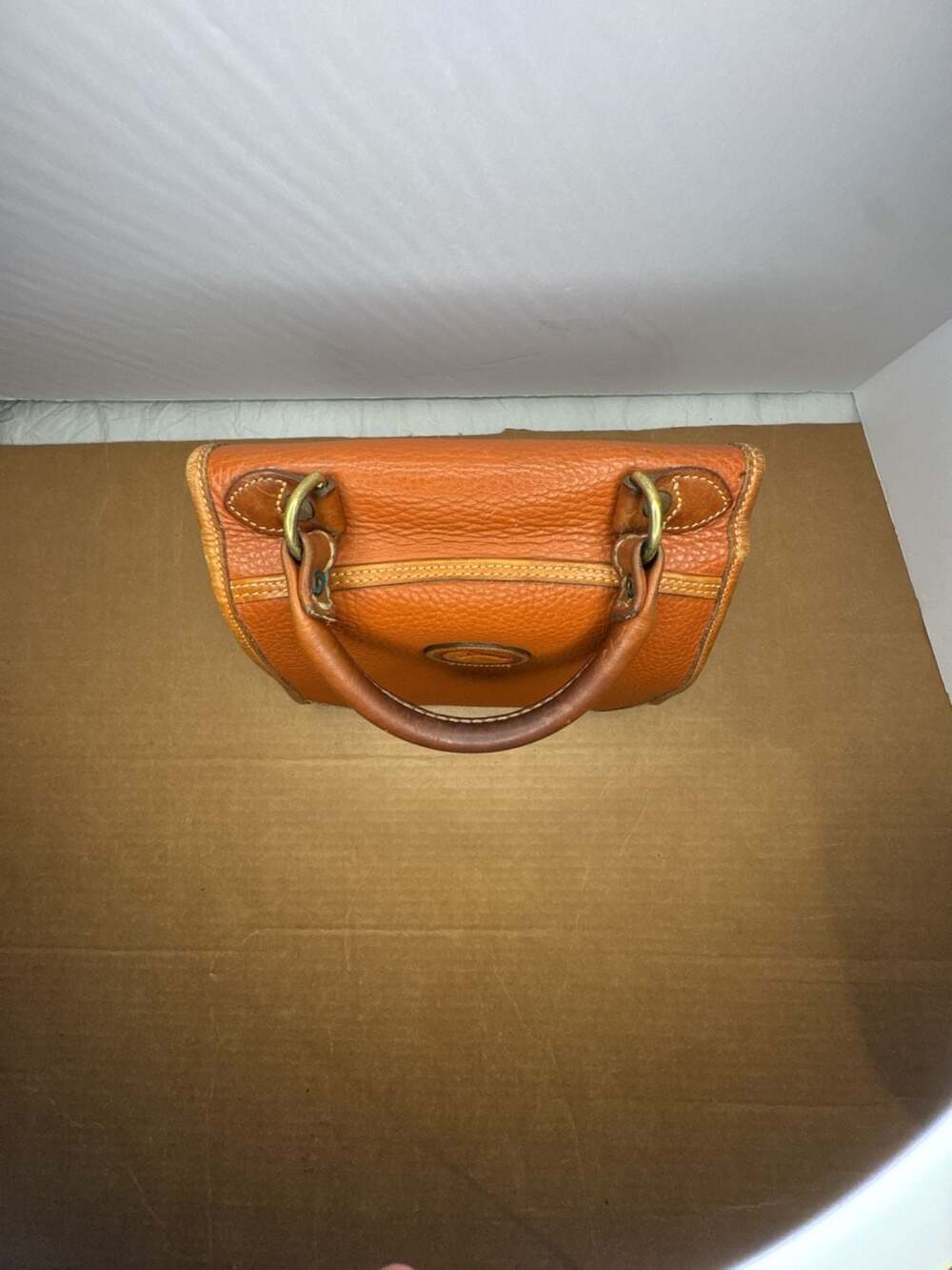 Vintage Dooney & Bourke All Weather Leather Surrey Satchel Handbag - Picture 3 of 16